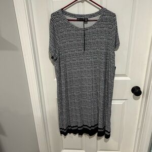 Black and White Patterned Dress